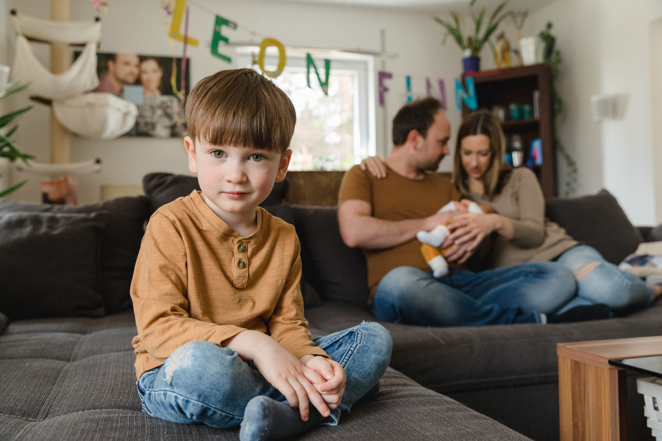 Natürliches Familienporträt