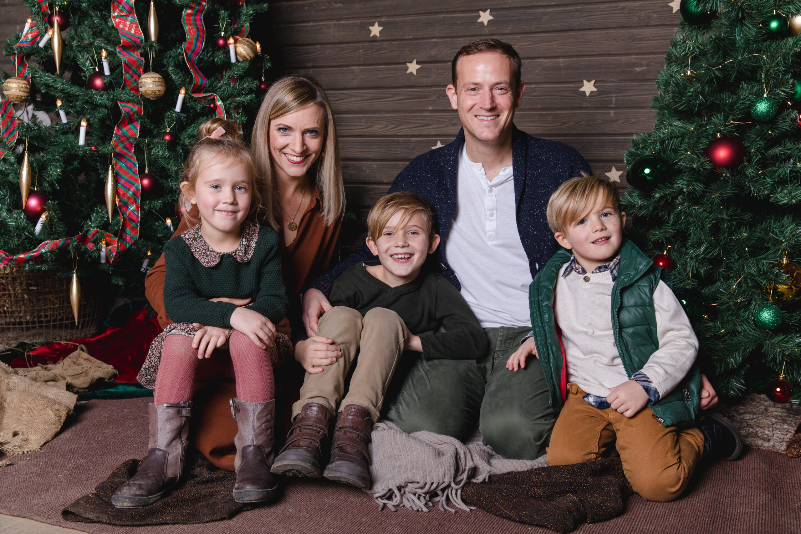 Weihnachtsbild mit Kindern