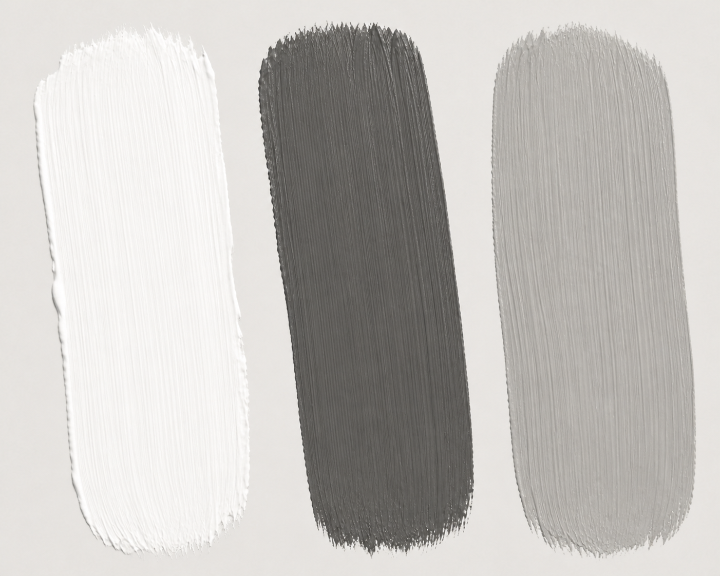 Farbpalette für Set 1 mit Pinselstrichen in Weiß und Grautönen